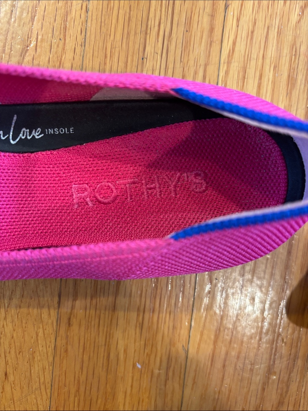Rothy's Hot Pink Pointed-Toe Knot II Flats Sz 6 - Picture 2 of 6